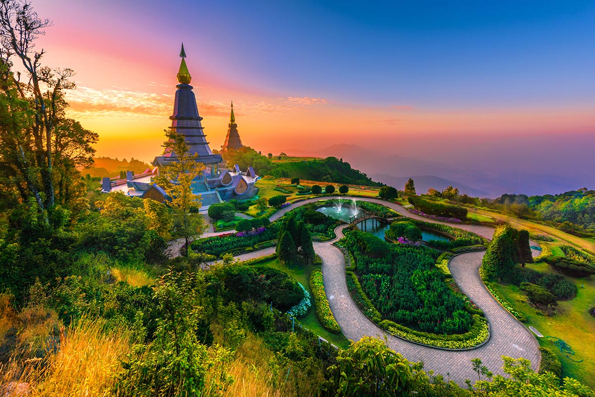 Chiang Mai Temples at Sunrise