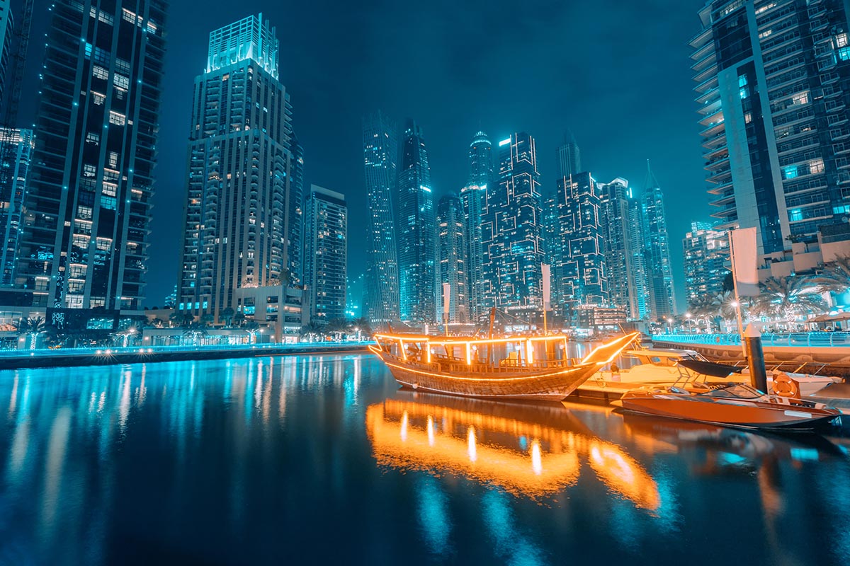 Dhow Boat on Dubai Marina